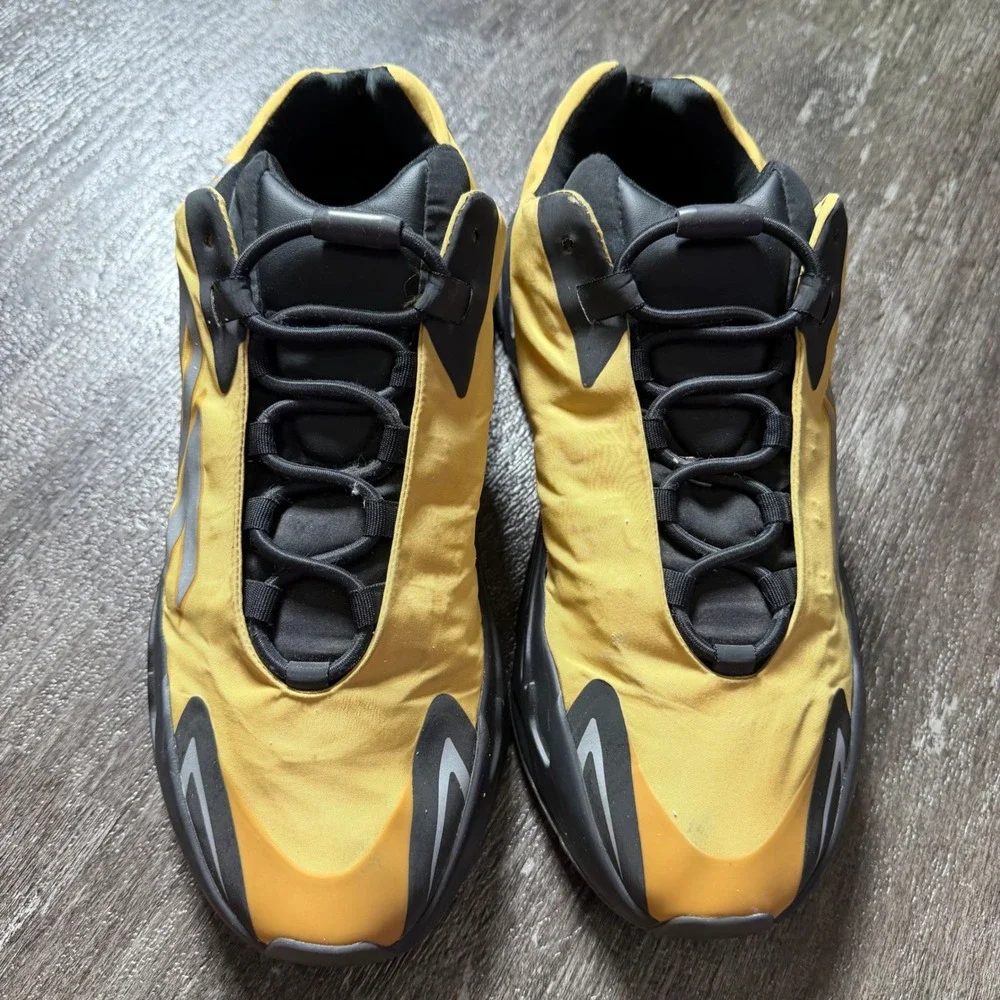 Adidas Yeezy Boost 700 MNVN Mens 12.5 Honey Flux Yellow Reflective  Sneaker